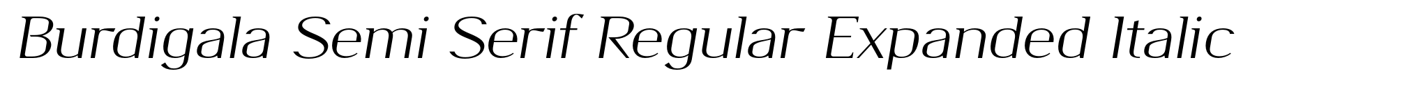 Burdigala Semi Serif Regular Expanded Italic image